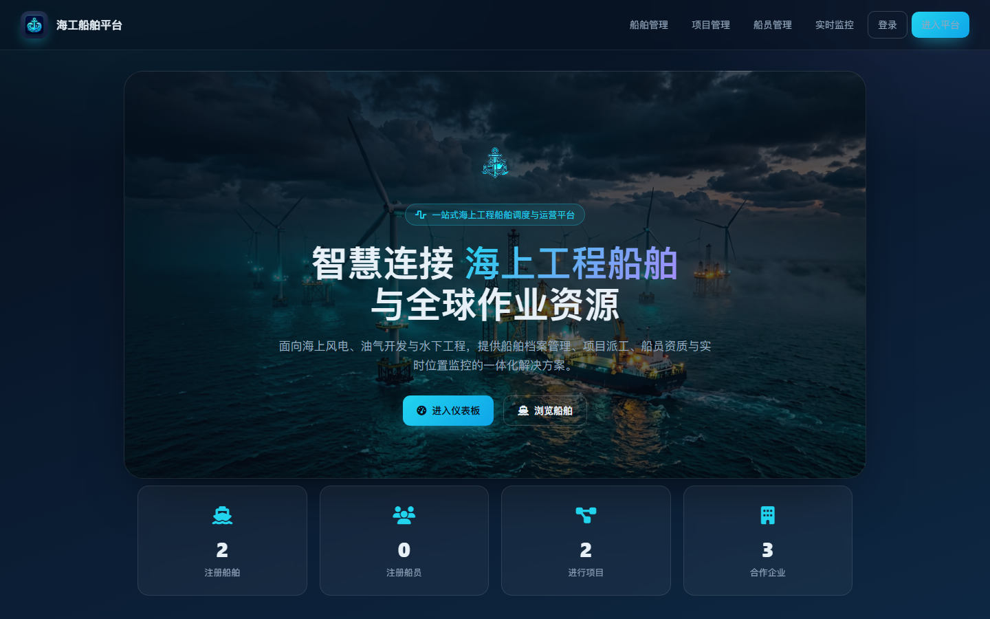海上工程船舶综合服务平台 源码